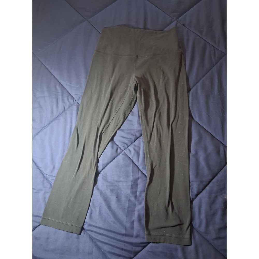 Lululemon Align High Rise Crop 21 Black‎ Yoga Leggings Size 6